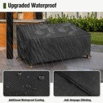 Waterproof 3-Seater Patio Couch Cover - Black