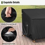 Waterproof 3-Seater Patio Couch Cover - Black