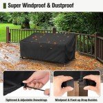Waterproof 3-Seater Patio Couch Cover - Black