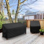 Waterproof 3-Seater Patio Couch Cover - Black