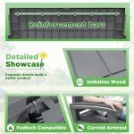 Outdoor Storage Bench with Armrests and Lockable Design