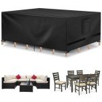 Waterproof Heavy Duty Patio Furniture Covers, Black
