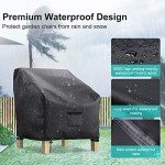 Waterproof Patio Chair Covers, 2 Pack, Black