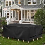 Waterproof Heavy Duty Patio Furniture Covers, Black