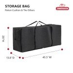 Heavy Duty Patio Cushion Storage Bag, Black