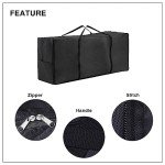 Heavy Duty Patio Cushion Storage Bag, Black