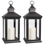 2-Pack 14" Waterproof Outdoor Candle Lanterns