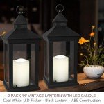 2-Pack 14" Waterproof Outdoor Candle Lanterns