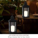 2-Pack 14" Waterproof Outdoor Candle Lanterns