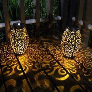2 Pack Solar Lanterns for Outdoor Decor