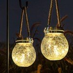 2-Pack Solar Lanterns for Outdoor Garden Decor