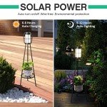 2 Pack Solar Outdoor Lights with Plant Stands