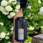 Black Metal Outdoor Lantern - 12 Inch Decor