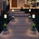 2 Pack Solar Outdoor Lights with Plant Stands