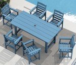 7-Piece Outdoor Dining Set with Umbrella Hole