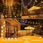 50FT Waterproof Outdoor String Lights with Edison Bulbs