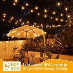 50FT Waterproof Outdoor String Lights with Edison Bulbs
