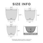 Kante Set of 3 Round Concrete Planters