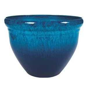 Admiral Blue 16" Decorative Round Planter Pot