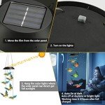 Color Changing Solar Wind Chime with Butterflies