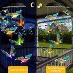 Color Changing Solar Wind Chime with Butterflies