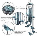 Large Aluminum Bird Wind Chimes for Outdoors