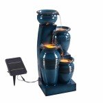 28.74" Solar-Powered 4-Tier Cascading Fountain