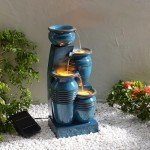28.74" Solar-Powered 4-Tier Cascading Fountain