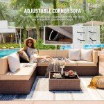 7-Piece Modular Outdoor Sectional Patio Furniture Set