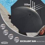 9ft Auto Tilt Outdoor Patio Umbrella - Space Grey