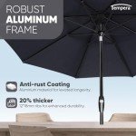 9ft Auto Tilt Outdoor Patio Umbrella - Space Grey