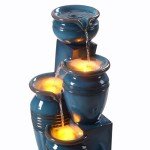 28.74" Solar-Powered 4-Tier Cascading Fountain