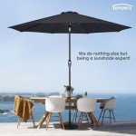 9ft Auto Tilt Outdoor Patio Umbrella - Space Grey