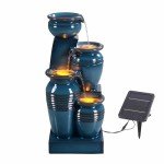 28.74" Solar-Powered 4-Tier Cascading Fountain
