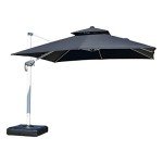 Purple Leaf 10ft Windproof Cantilever Patio Umbrella