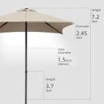 4.9 ft Outdoor Patio Umbrella - UV Protection
