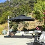 Purple Leaf 10ft Windproof Cantilever Patio Umbrella
