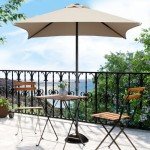 4.9 ft Outdoor Patio Umbrella - UV Protection