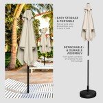 4.9 ft Outdoor Patio Umbrella - UV Protection