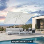 Purple Leaf 10' x 13' Offset Patio Umbrella
