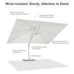 Purple Leaf 10' x 13' Offset Patio Umbrella