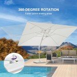 Purple Leaf 10' x 13' Offset Patio Umbrella