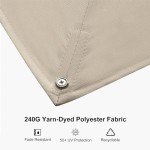 Champagne 8' Cantilever Patio Umbrella with 360° Rotation