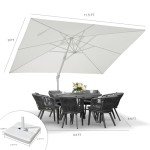 Purple Leaf 10' x 13' Offset Patio Umbrella