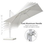 Purple Leaf 10' x 13' Offset Patio Umbrella