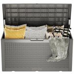 EAST OAK 100 Gallon Waterproof Patio Storage Box