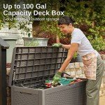 EAST OAK 100 Gallon Waterproof Patio Storage Box