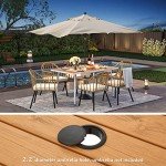 8-Piece Outdoor Patio Dining Set with Umbrella Hole