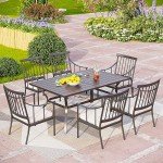 PHI VILLA 7-Piece Outdoor Dining Set with Cushions