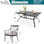 PHI VILLA 7-Piece Outdoor Dining Set with Cushions